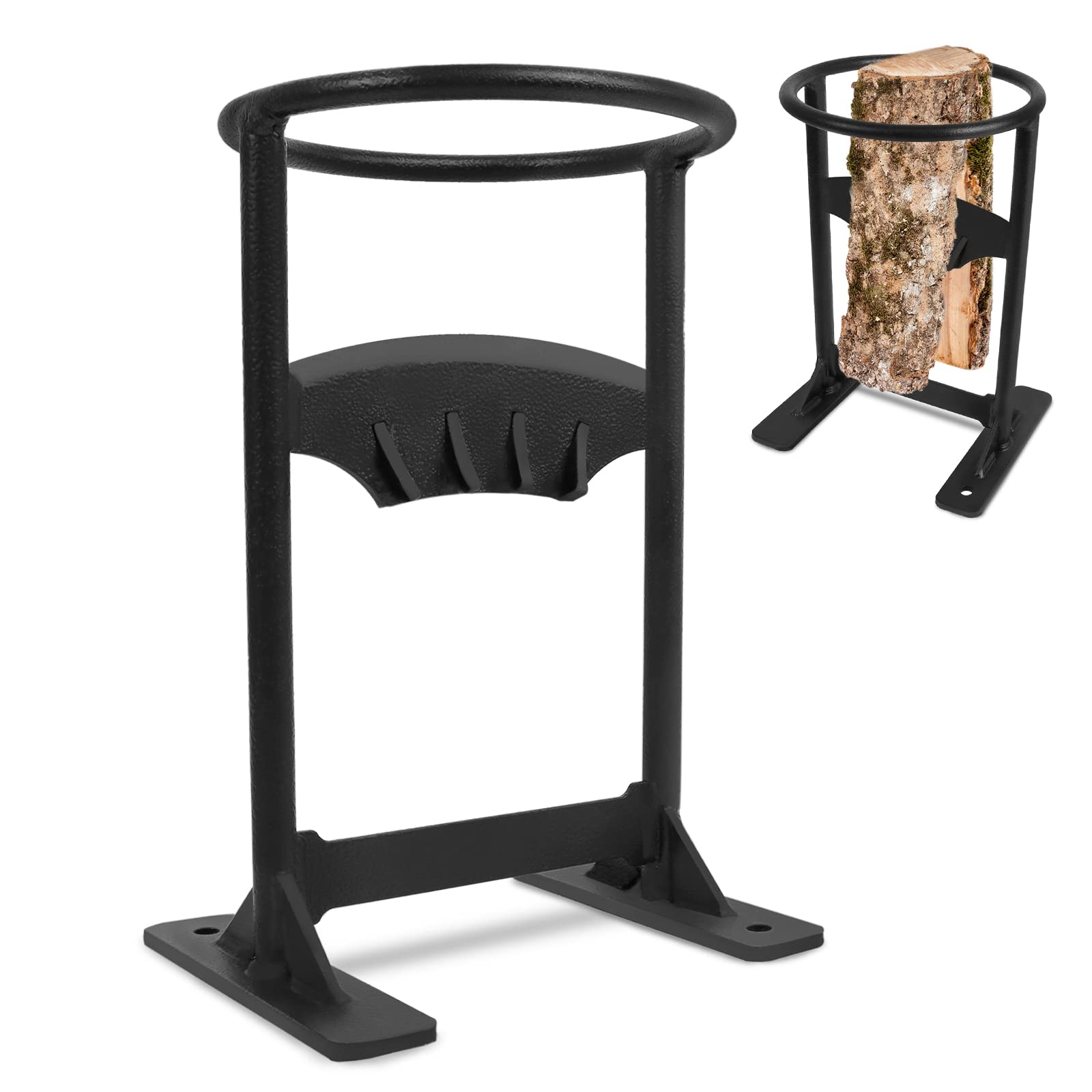 UISEBRT Fendeuse manuelle pour bois de chauffage, bois de chauffage, couteau à main, fendeuse de bois d'allumage, outil de fendage en fonte, outil de fendage pour camping, cheminée, maison (type C)