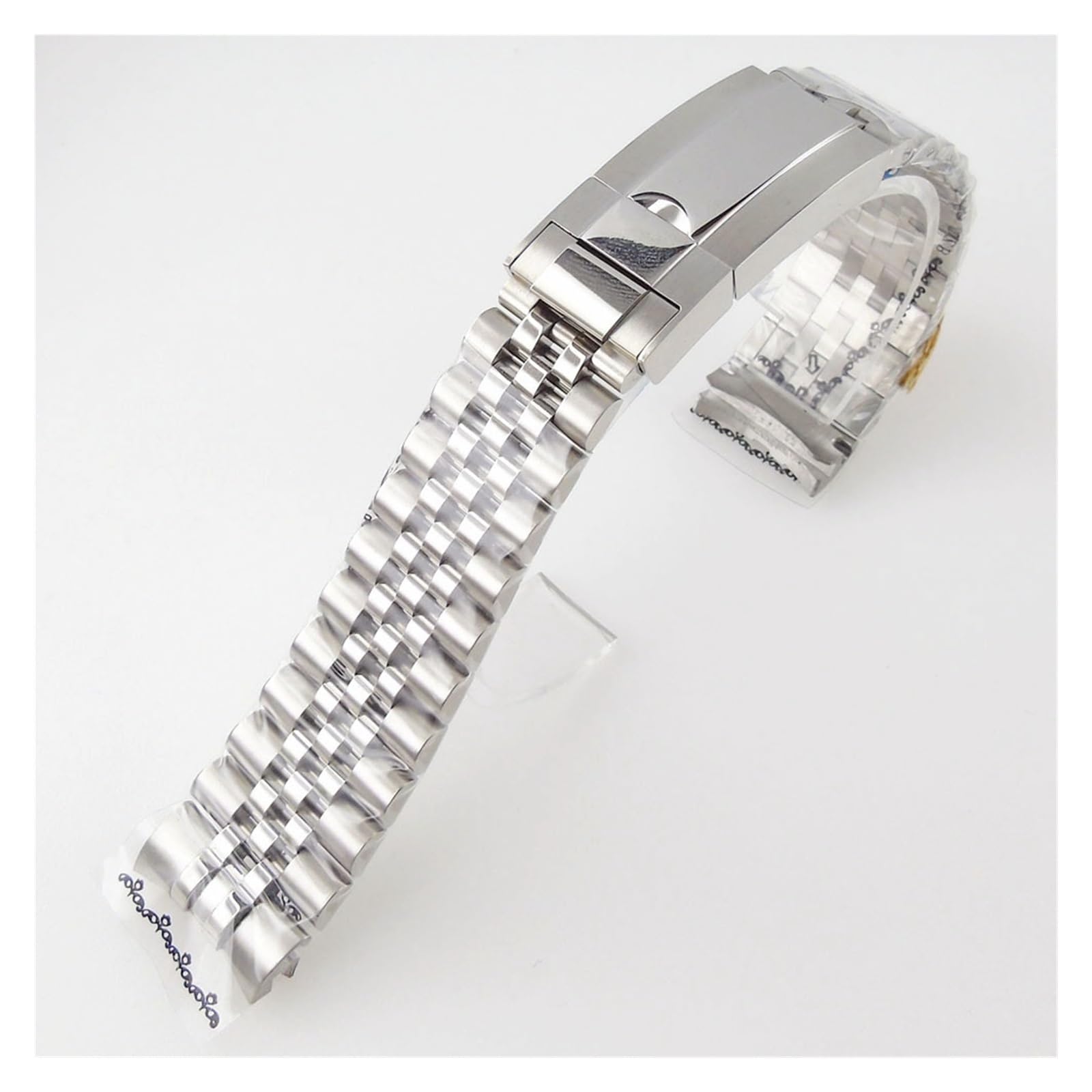 HMFANG 20mm Bracelet De Montre Bracelet En Acier Inoxydable 316L Pièces De Rechange Système De Verrouillage De Glissement Brossé/poli