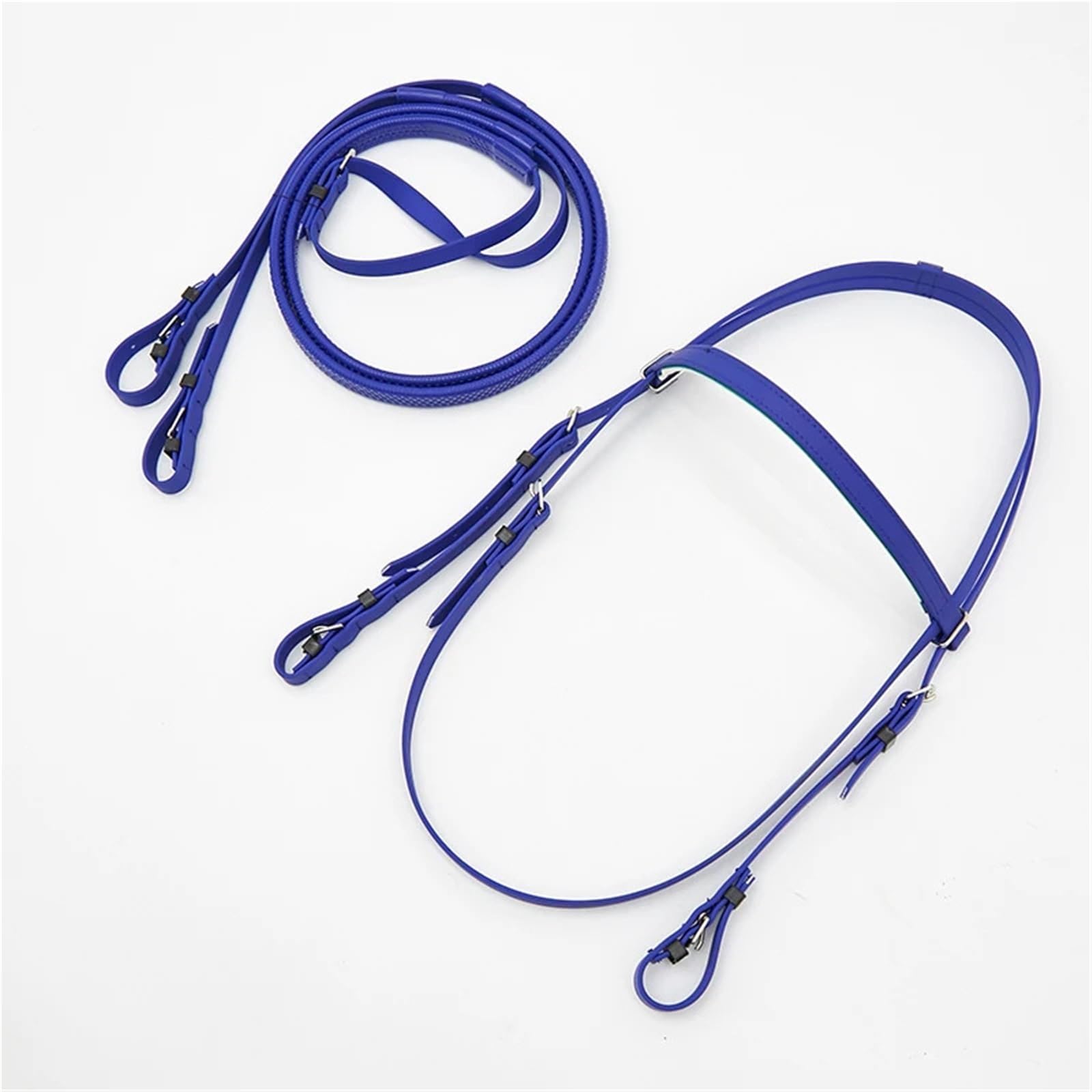 Suministros de arnés, riendas de Caballo, riendas Antideslizantes de Agua, riendas de Agua de Velocidad, Accesorios for Silla de Montar con Cabestro de Caballo para Caballos(Blue)