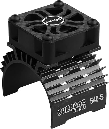 Miniatura 11 de Ventiladores de enfriamiento de motor de coche RC Surpass Hobby Ventilador doble de 30 mm con disipador de calor metálico 3650 3660 540 550