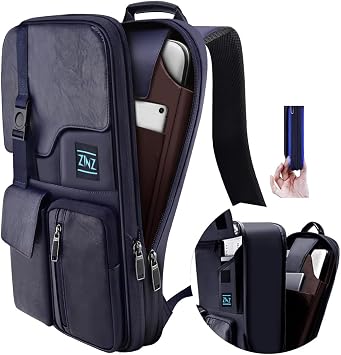 ZINZ Laptop Backpack 15 15.6 16 Inch, Expandable Computer Rucksack with Multi-Pockets Anti-Theft Travel Daypack for Men and Women,Blue