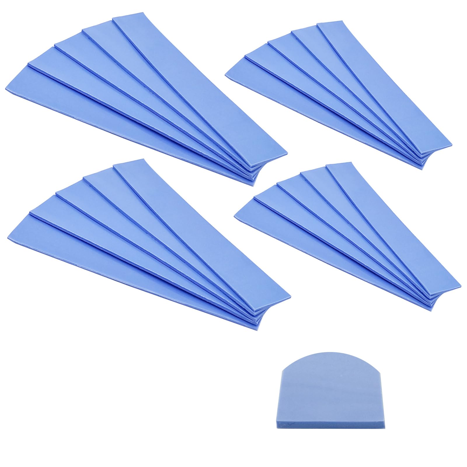 熱伝導マット, CTRICALVER 120*20*1.5mm サーマルパッド, 熱伝導率 6.0 W/mk, 柔らかく、難燃性, SSD CPU GPU LED ICチップセット冷却用 (20個, ブルー)