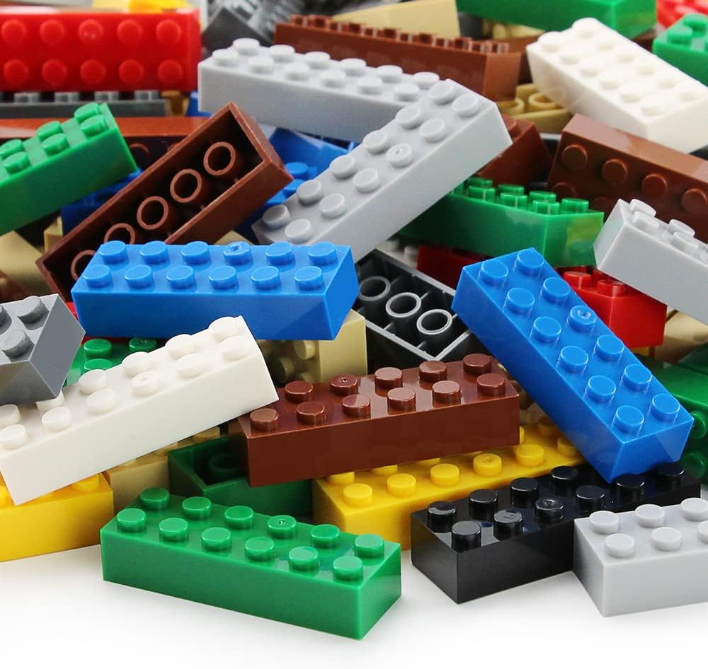 Feleph 2x6 Bricks Bulk 200 Pieces Multicolored Classic Basic Parts Building Creative Play Set Blocks Toy Accessories Compatible with 44237 Major Brands (10 Mixed Color)