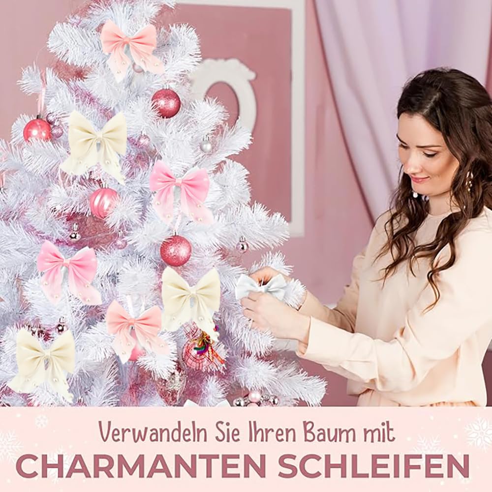 Diy Schleifen 70 Stück Schleife mit Perlen Satinschleifen Selbstklebend Fertige Schleifen 8*7CM Nähen Schleifen Deko Schleifen für Hochzeit Geschenkverpackung Basteln Geburtstag Kuchen(Mixed10#)