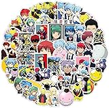  50St. Ansatsu Kyoushitsu Assassination Classroom Aufkleber, japanische Cartoon Anime Vinyl Aufkleber Stickers für Laptop, Wasserflasche, Auto, Skateboard, Gitarre, Helm