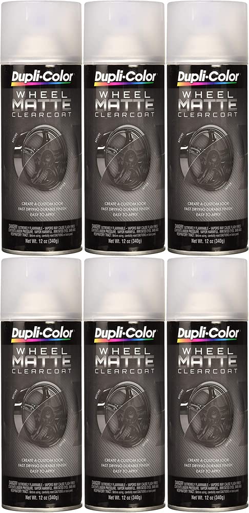 Sherwin-Williams Company Duplicolor High Performance Matte Clearcoat Wheel Paint (12 oz) - 6 Pack