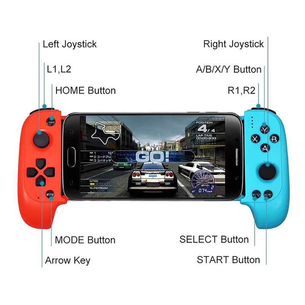 Yanghao Juego de Bluetooth Wireless Gamepad telescópica, En Incorporado 300mAh Batería de Litio para Andorid 3.0 + / Windows/iOS
