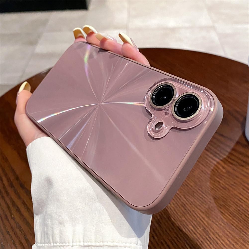 Custodia rigida di lusso con motivo colorato a forma di CD per iPhone 16, 15, 14, 13, 12, 11 Pro Max, antiurto, protezione per fotocamera, rosa, per iPhone 13Pro Max