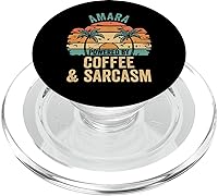 Vista 7 de AMARA Vibes Only Cute Retro Girls AMARA Name PopSockets Standard PopGrip