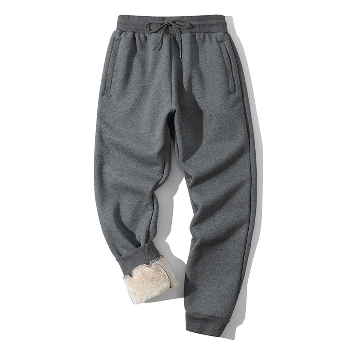 Pantalones De Chándal Cálidos con Forro Polar De Invierno For Hombre, Pantalones De Chándal con Forro Sherpa, Pantalones De Chándal con Cordón, Pantalones Cálidos De Invierno, Pantalones De Lana