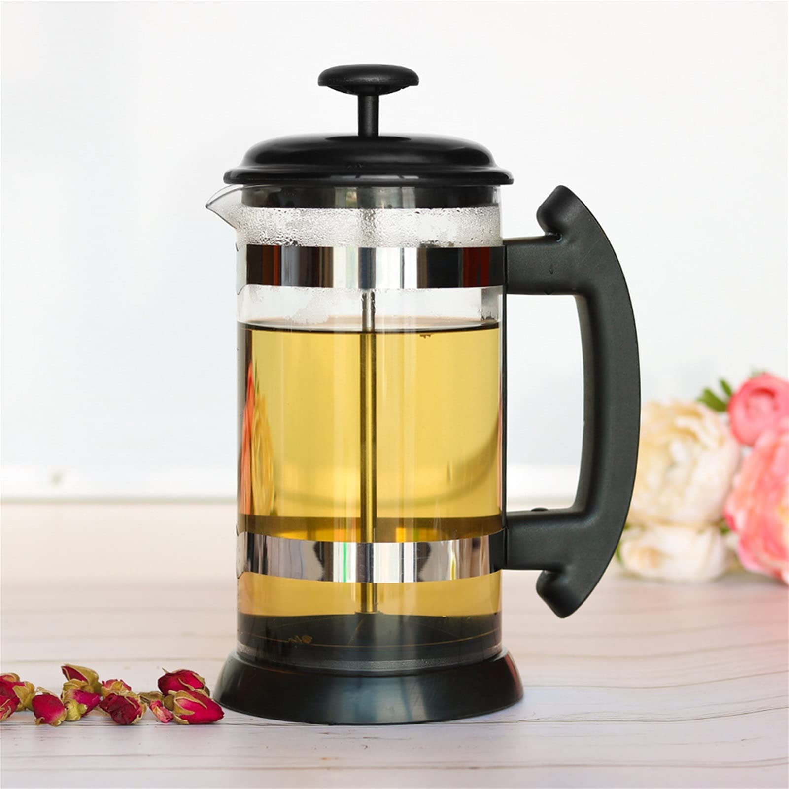 Press-Kaffeemaschine, Kaffeepresse, Caffettiere, Kaffeemaschine, Kaffeekanne, Kaffeekessel, Premium-Kaffee-Tee-Ausgießkanne, Küchenutensilien, Wohnung, Zuhause, Kaffeezubehör, Presse, 1000 ml Kaffeema