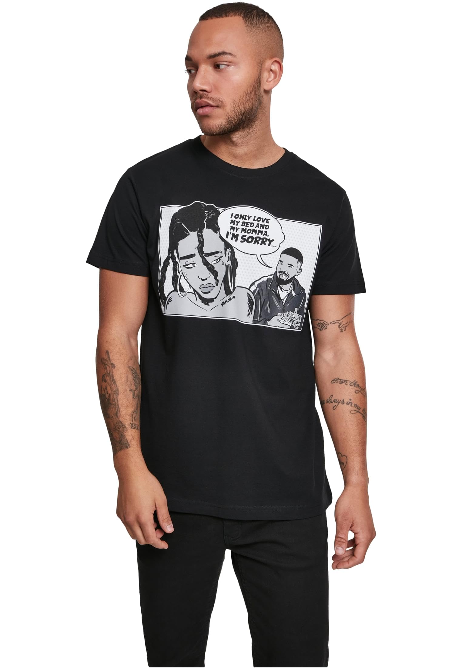 Mister Tee Herren Sorry Tee T-Shirt, Black, XXL