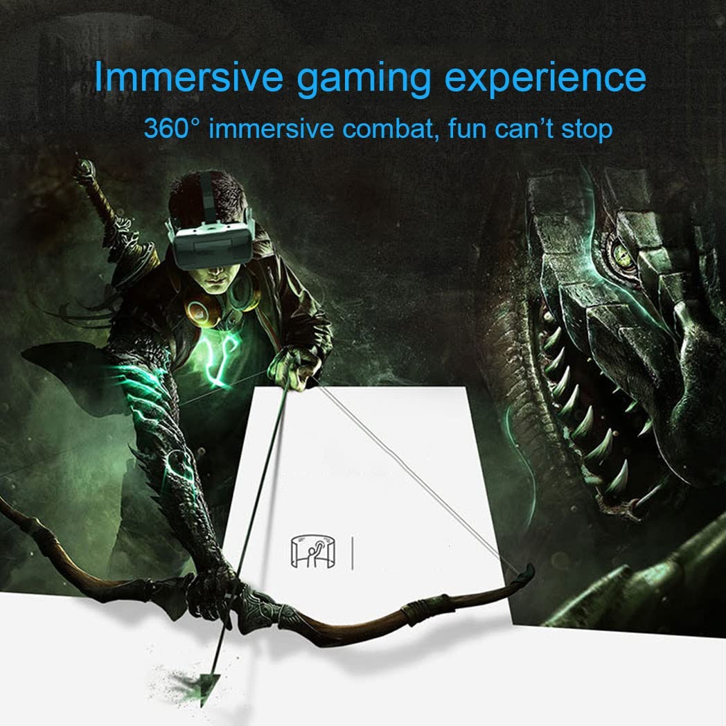 Gafas de Realidad Virtual, 3D VR Gafas con Controlador Bluetooth para Juegos Visión Panorámico VR Glasses para iPhone 13 Pro Max/13 Pro/13/12/11, para Samsung Galaxy S21, Huawei, Xiaomi