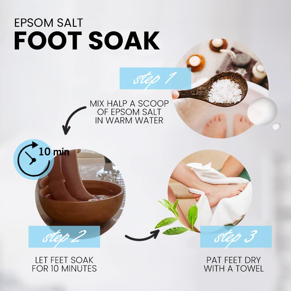Epsom Salt, sól do kąpieli, uzupełnij skórę naturalnym magnezem, peelingiem do ciała, Detox i regeneracją witalności, 7000 g