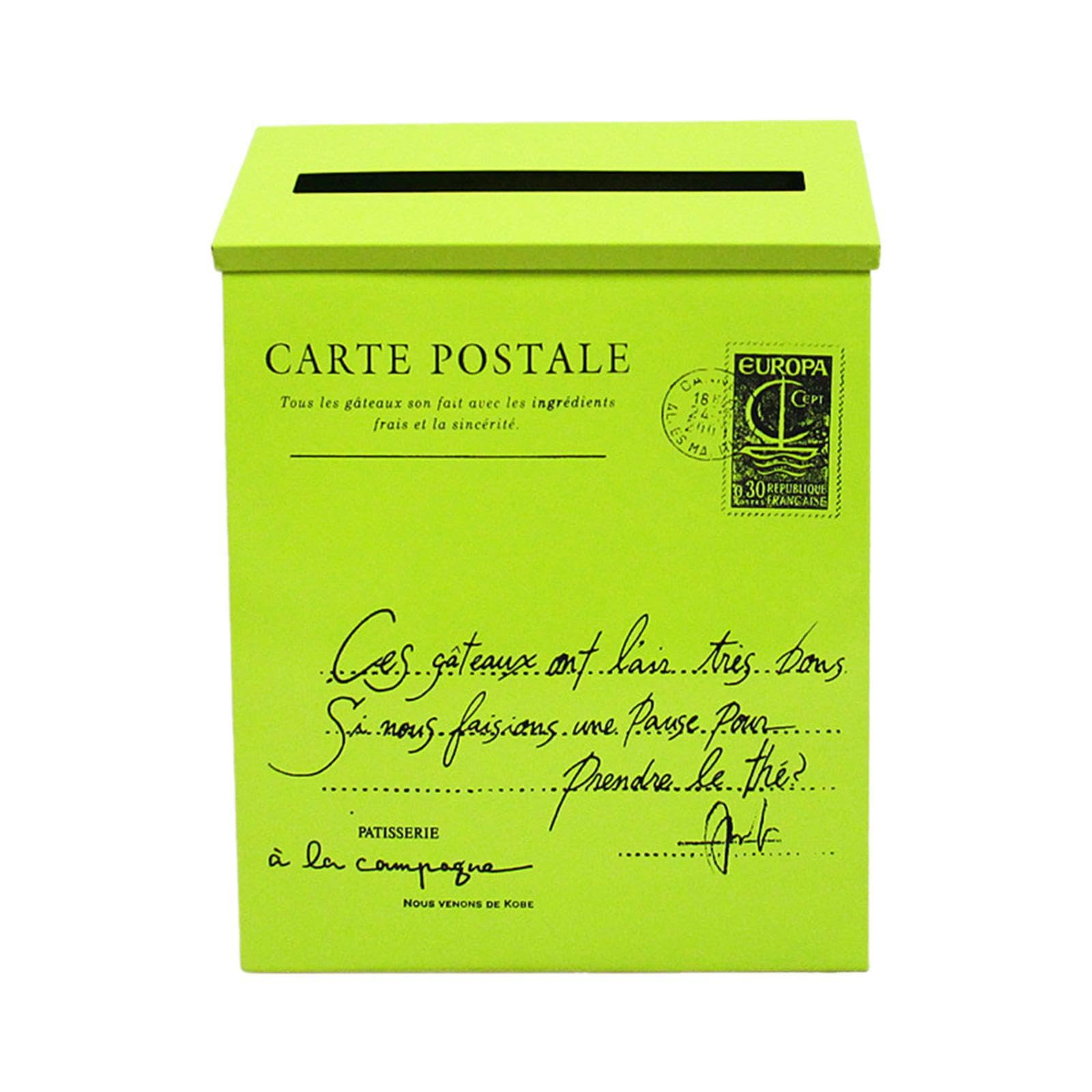 TWISAXC Large Capacity Metal Postbox Easy-to-Install Wall Hanging Mail Box For Home Decor Wall Mount Mailbox For House Is Simple And Convenient To Install, green