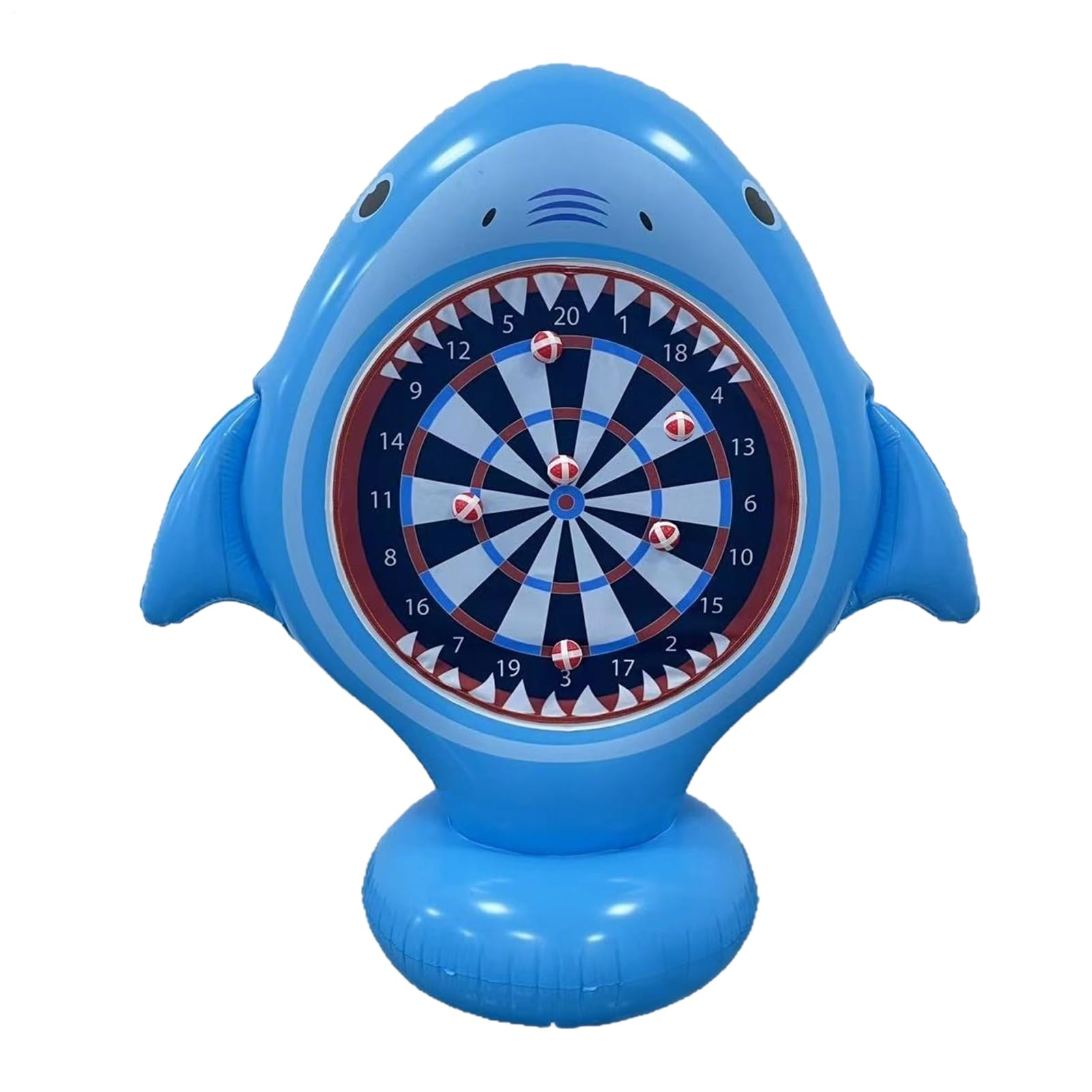 Generico Nadmuchiwana deska Dart, Shark Shape Summer Toy, pływająca gra docelowa na backyard na basen plażowy, aktywność dla rodzin letnie imprezy na świeżym powietrzu na kempingu