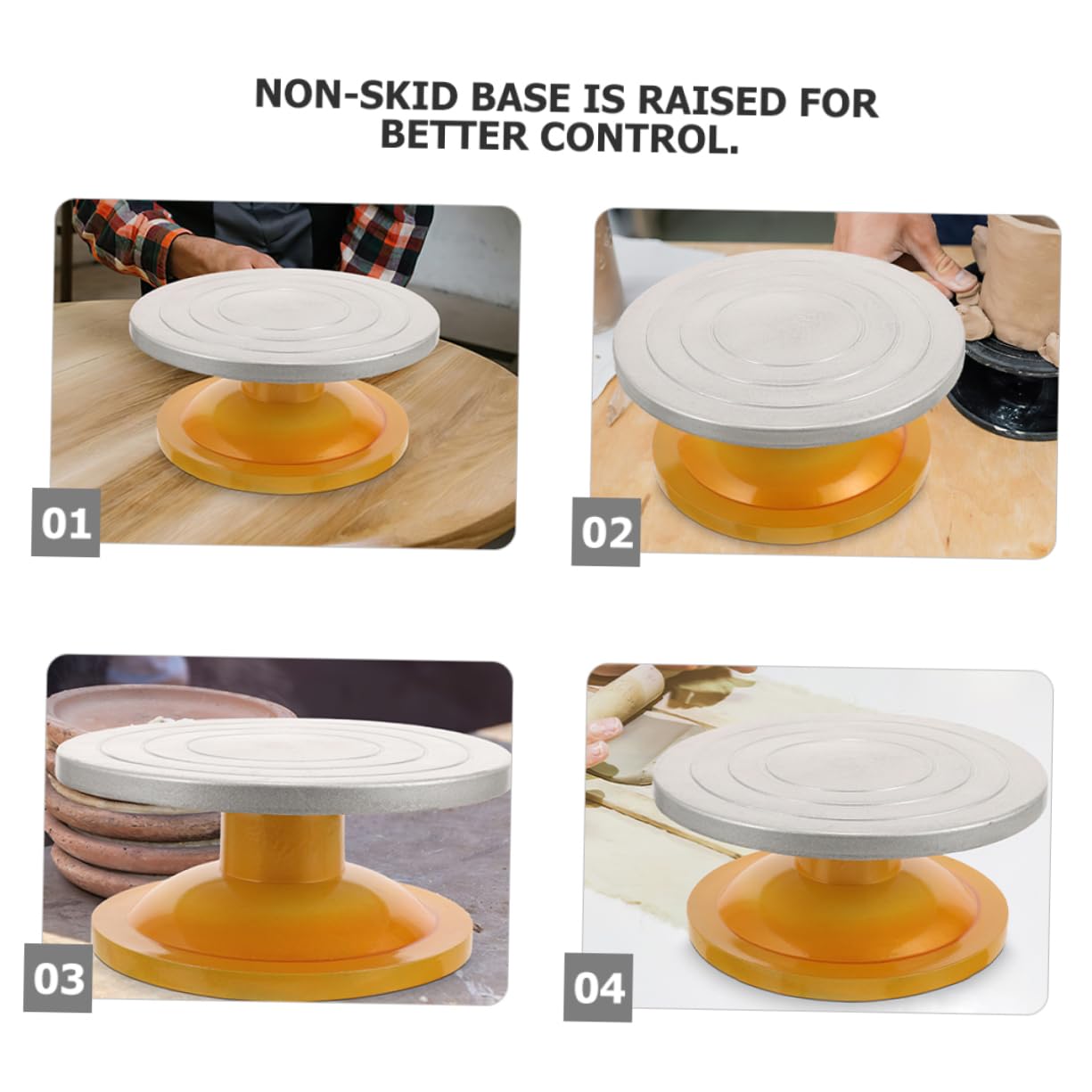 2stücke Drehbare Tortenplatte Stabiler Tortenteller Mit Rutschfester Basis Für Kreatives Dekorieren Kuchen Und -projekte Perfektes Backzubehör Für Hobbybäcker Und