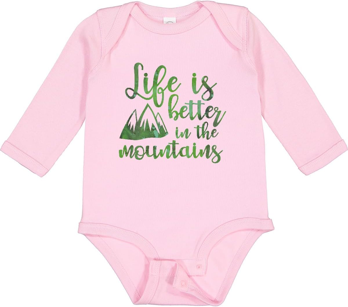 inktastic Life's Better Mountains Long Sleeve Creeper