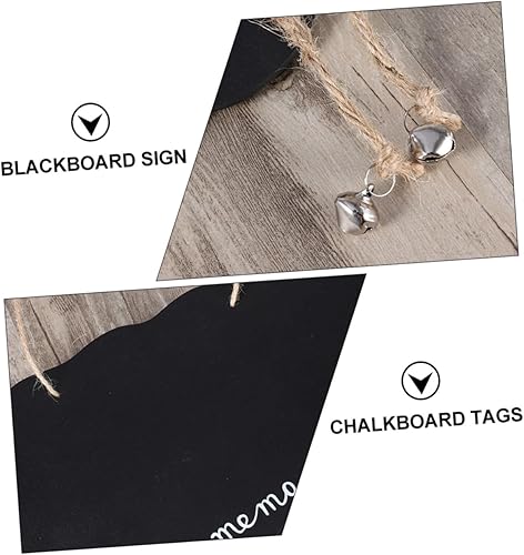 Miniatura 3 de NUOBESTY 2pcs Double Sided Hanging Blackboard Hanging Chalkboard Tags memo Blackboard Chalkboard Buffet Sign pizarrones para niños Mini Chalkboard