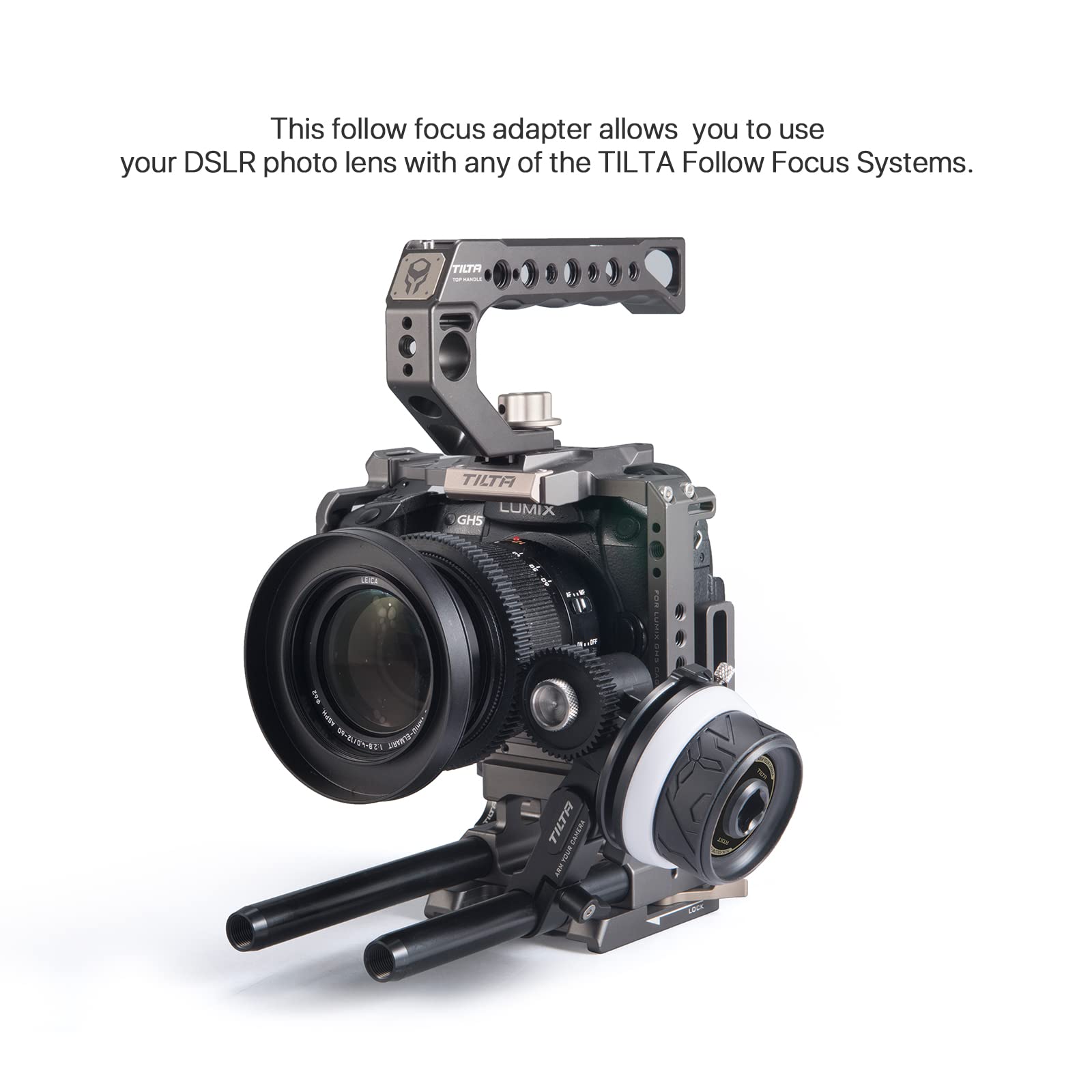 Tilta Mini Follow Focus Per Fotocamere - Regolabile 360&deg;, Compatibile Con DSLR E Mirrorless