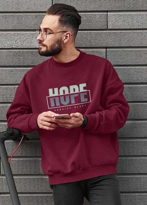 Men Long Sleeve Sweatshirt Comfortable Soft Fabric Casual Modern Fit Stylish Pullover Hope_Parent-picture-46