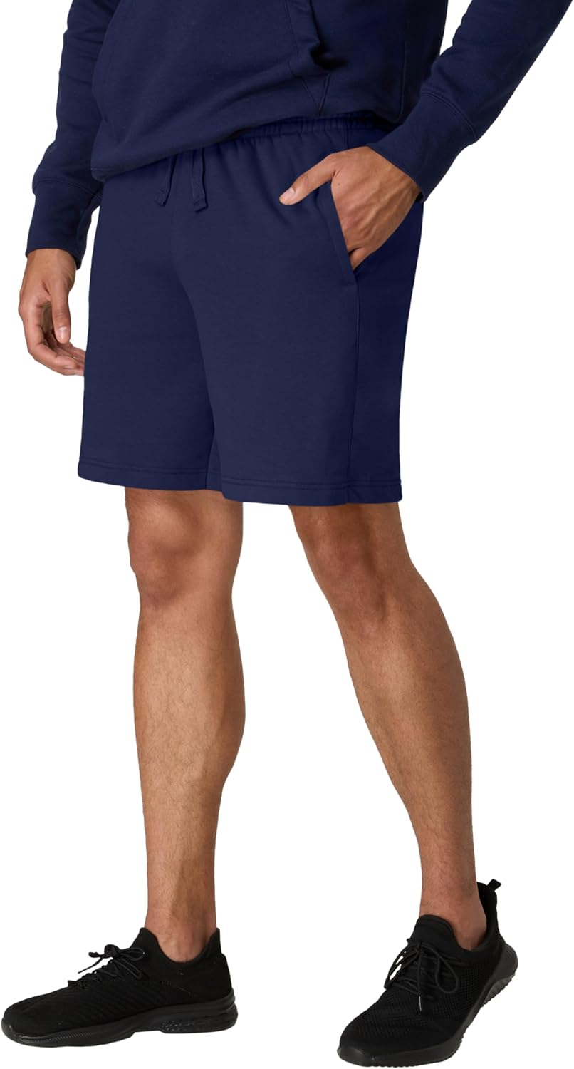 Hanes Mens Originals Sweat Shorts, Midweight Fleece Shorts with Pockets, 8"