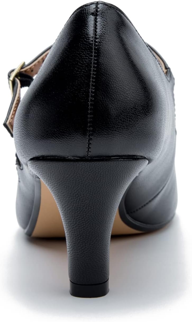 MAIERNISI JESSI Unisex Men's Women's Mary Jane Pumps Round Toe Kitten Heel Hollow Out Shoes - Image 6