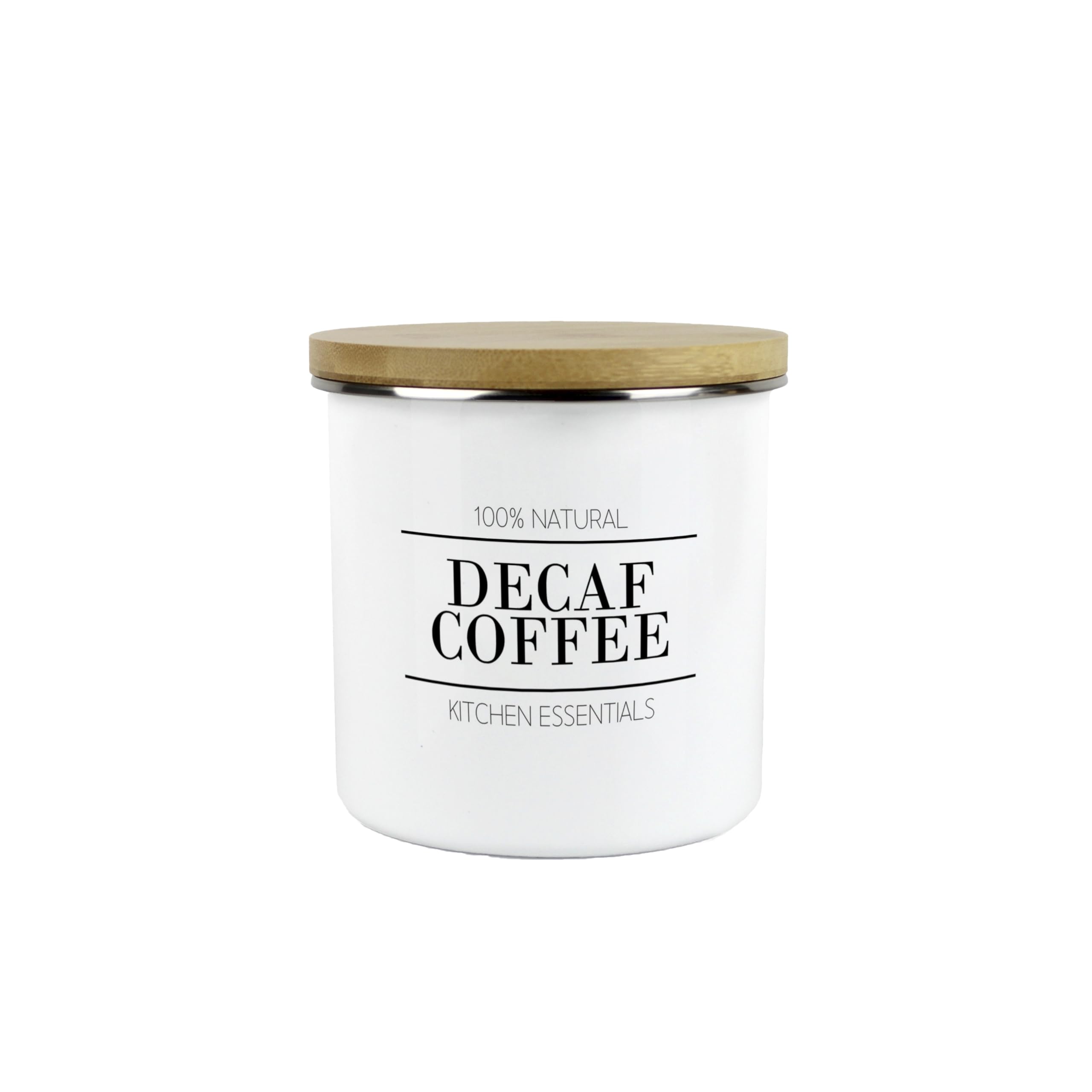 Minimalist Essential Decaf Coffee Canister - 600ml Kitchen Container