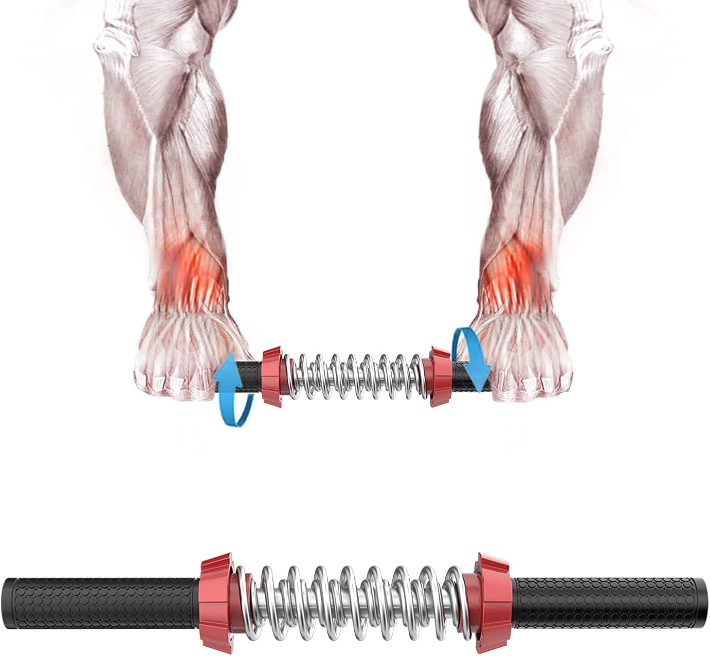RtLvio Wrist Roller, Muscle Strength Forearm Workout Equipment with Hand Grip for Basketball Player, Wrist and Forearm Blaster for Training, Workout, Fitness : Sports & Outdoors