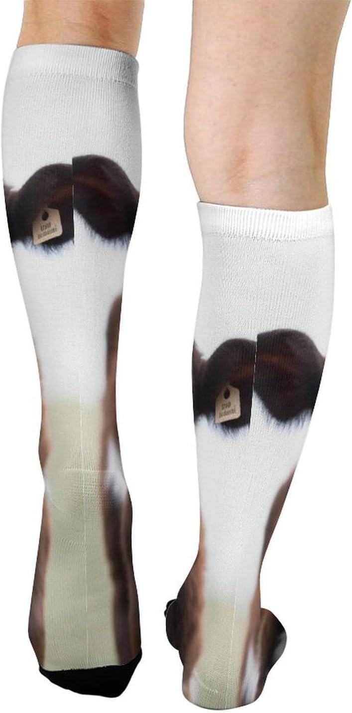 Knee High Socks Cow Long Tube Boot Seamless Toe