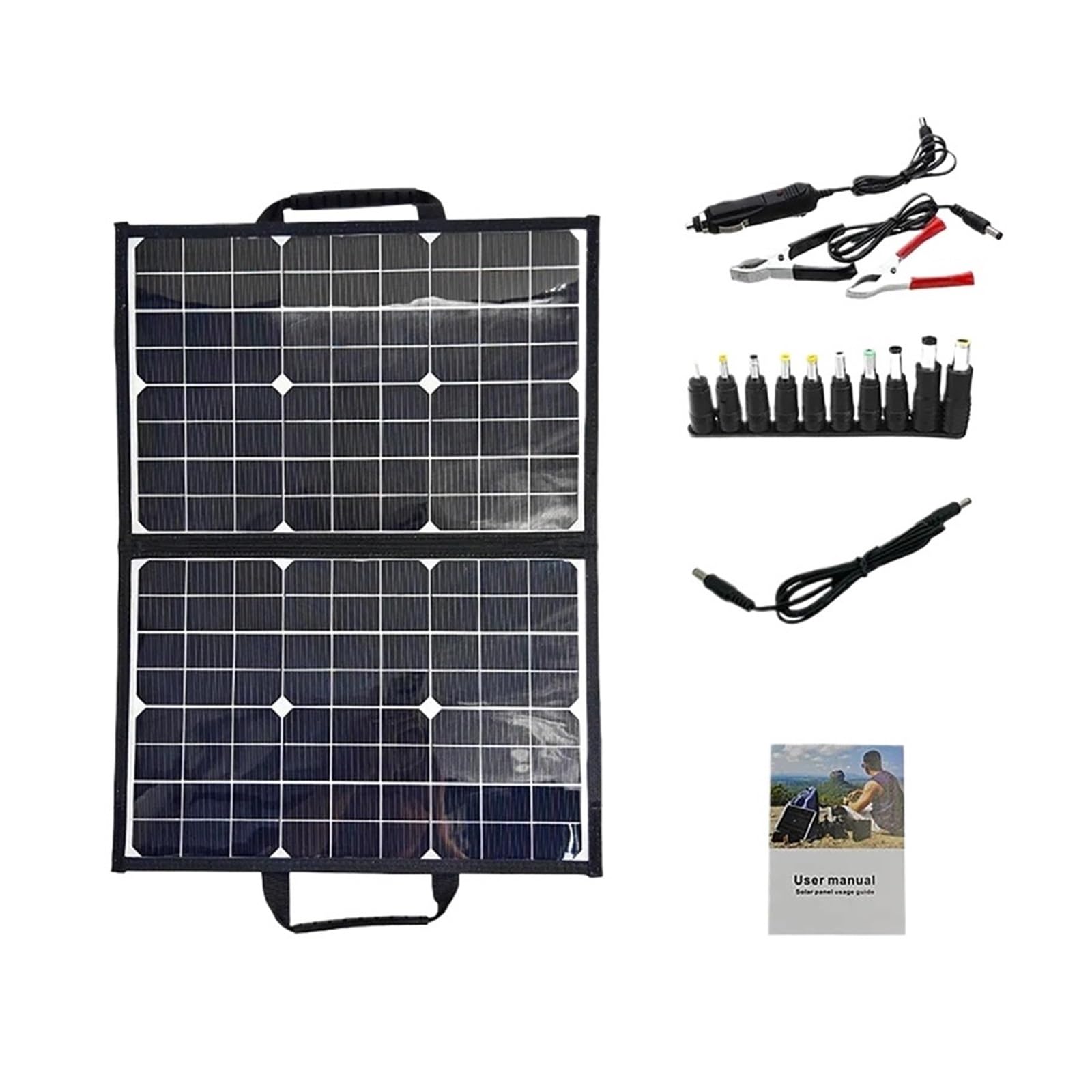 Kit pannello solare pieghevole portatile Caricabatterie completo for generatore di energia solare da 1000 W for esterni 18 V for campeggio for camper, barca for auto