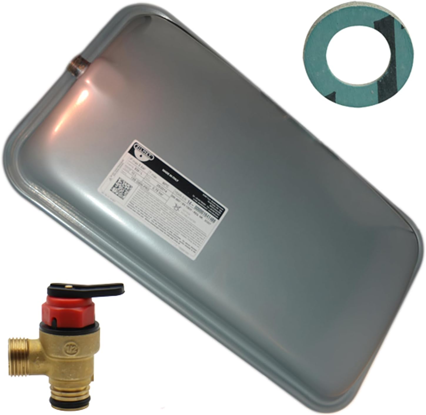 Expansion Vessel Replacement for Vaillant 181051 Bundle with Pressure Relief Valve 178985