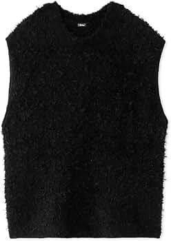 Amazon | [ミラオーウェン] クルーネックノースリシャギーニット