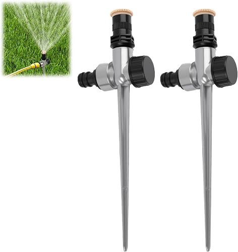 2 PCS Arroseur Automatique de Jardin Rotatif à 360° 