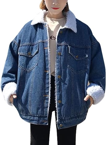 Sherpa Fleece Lined Jacket Oversized 
