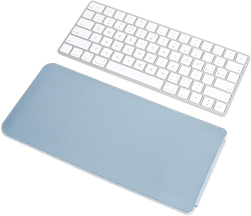 Miniatura 8 de Acogedor Funda para teclado, ultra delgada, de piel sintética, para teclado Magic Keyboard 2, no incluido, 11.8x5.5x0.4 in (azul claro)