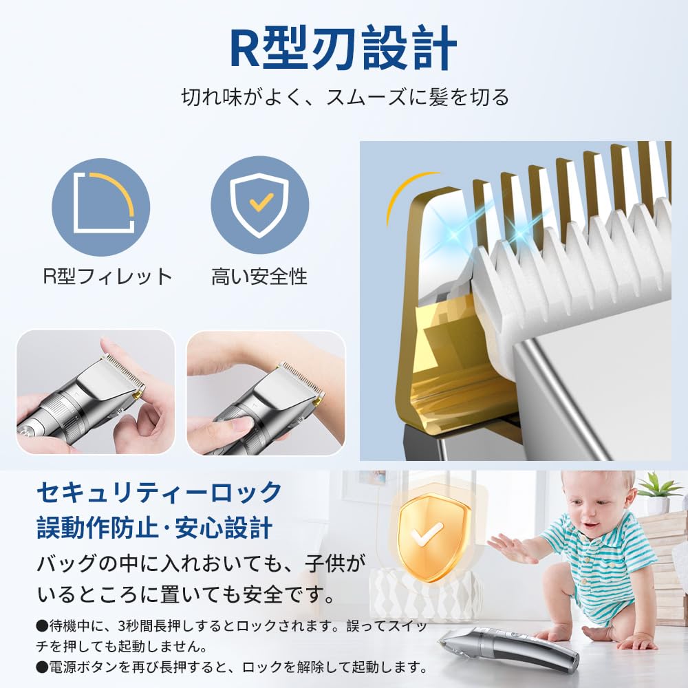 Amazon.co.jp: バリカン Type-C充電式 ヘアーカッター 電動バリカン