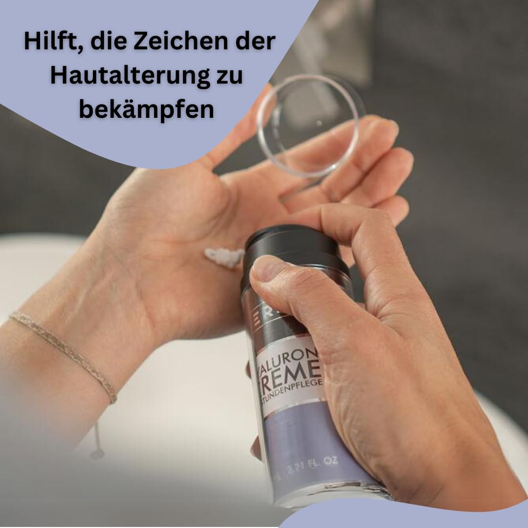 PERSH Hyaluron Creme 80ml - Feuchtigkeitsspendende Anti-Aging Creme | Hyaluronsäure für frische, glatte Haut | Pflege für Gesicht, Augen, Hals & Dekolleté | Vegan
