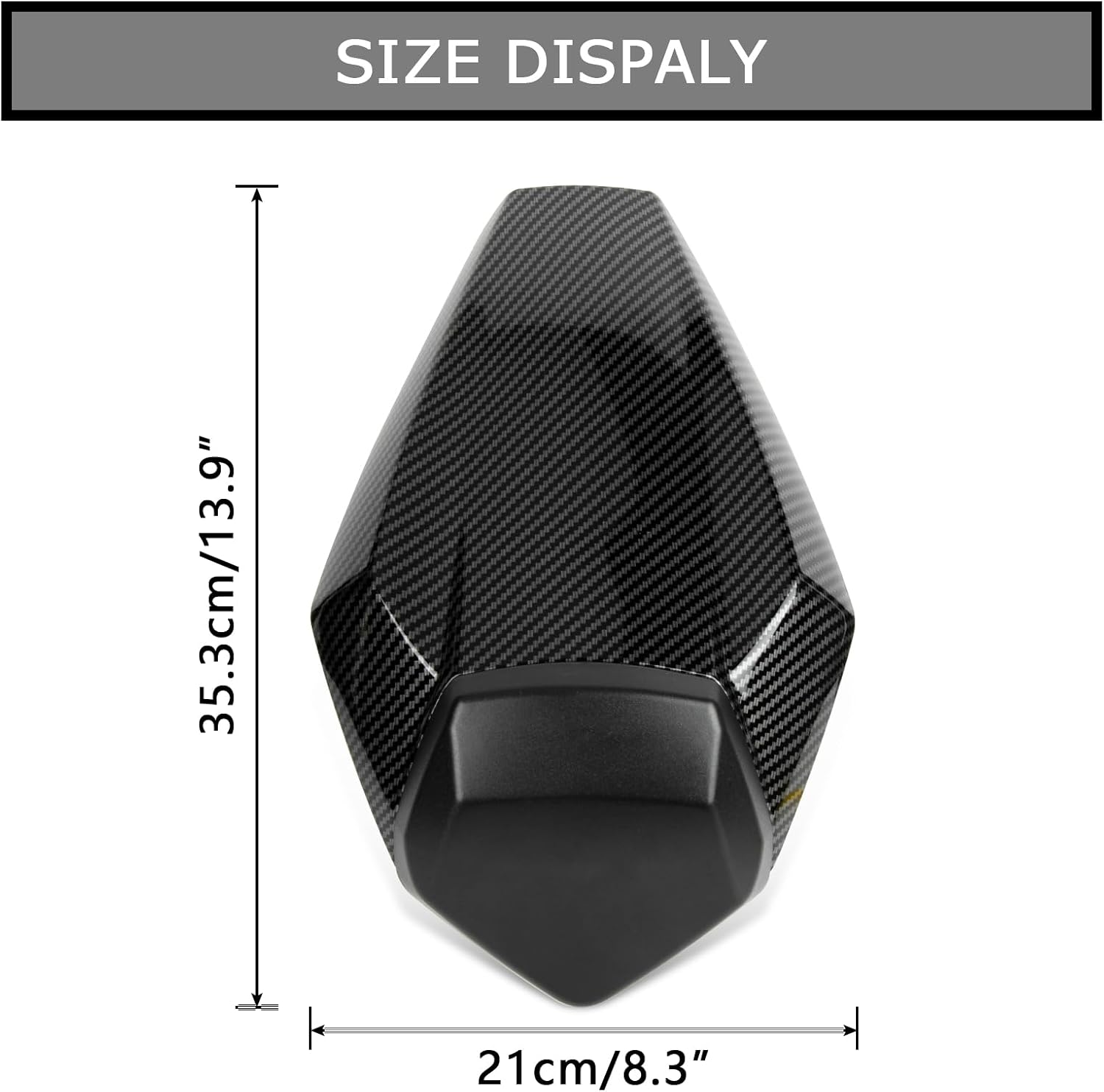 PSLER Motorcycle Rear Passenger Pillion Seat Cowl Fairing Cover Tail Cover for Ninja ZX6R ZX-6R 636 2019 2020 2021 2022 2023 (Carbon Fiber Painted)