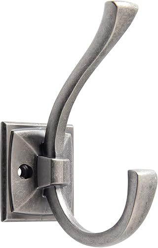 Miniatura 1 de TUNNY Ganchos para colgar en la pared de diseño antiguo, ganchos de bronce champán, paquete para 5 armarios de zapatos de entrada, armario, baño,