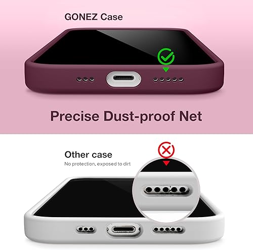 Miniatura 3 de GONEZ Funda para iPhone 14 Pro, compatible con Magsafe, con protector de pantalla + protector de lente de cámara, forro de microfibra suave