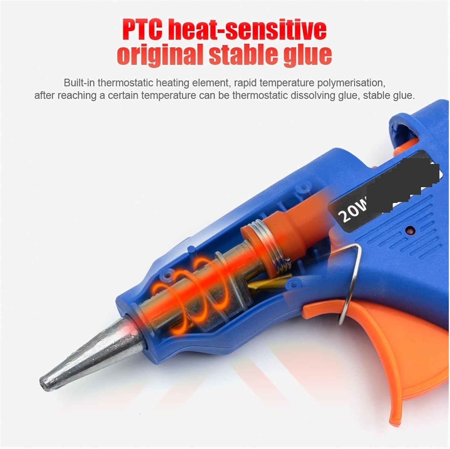 Hot Glue Gun, 2Pcs 20W Hot Melt Glue Gun With 7MM Transparent Stick Mini Home Electric Heat Temperature Repair Tools Special Set,for Arts Crafts DIY Decor School Home(Pink-glue-gun)