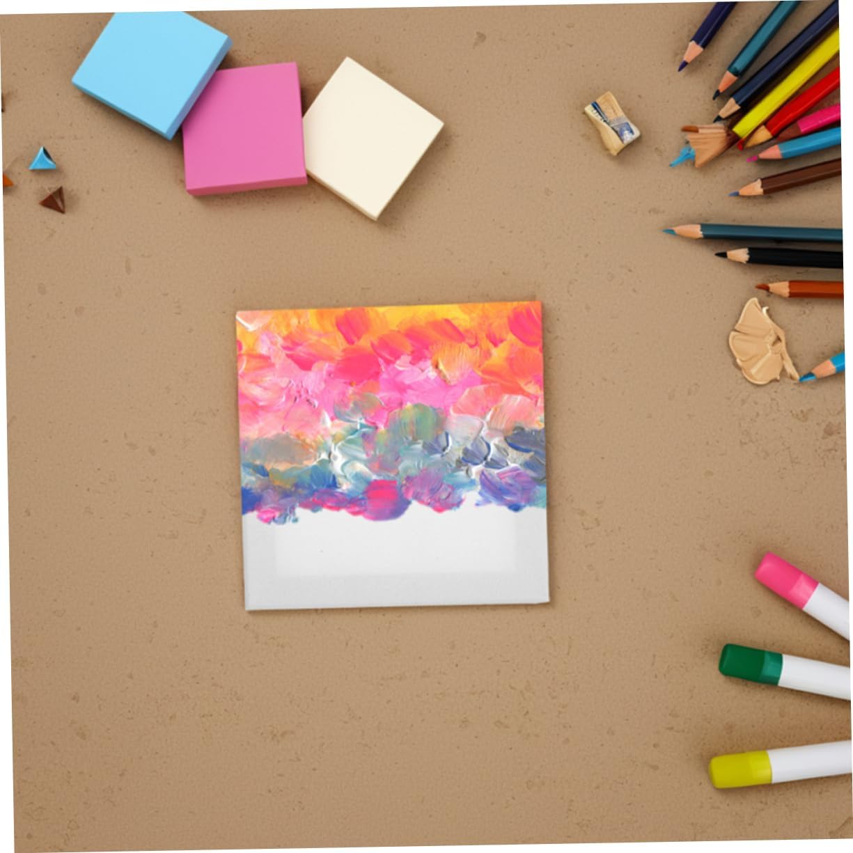 Sewroro 36pcs Blank Canvas Boards for Painting Square Stretched Canvas Panels Versatile Art Supplies for Oil and Gouache for Artists and Students