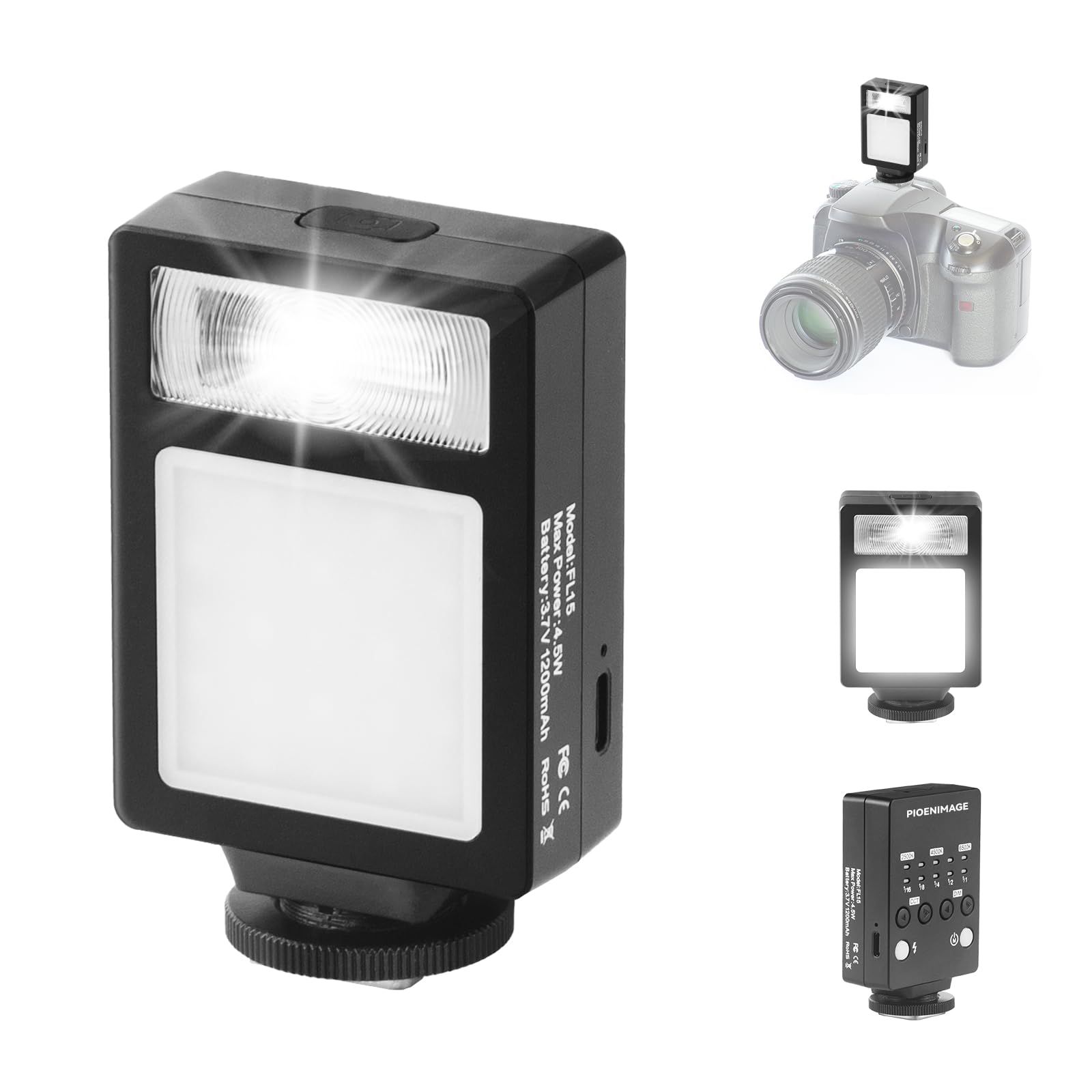 Camera Flash with Video Light, 2500K-6500K Mini Flash Speedlite, Adjustable Brightness Small Camera Speedlight, Universal Single Contact Hot Shoe Mount, Compatible with Canon/Nikon/Sony/Fuji/DSLR-image-26