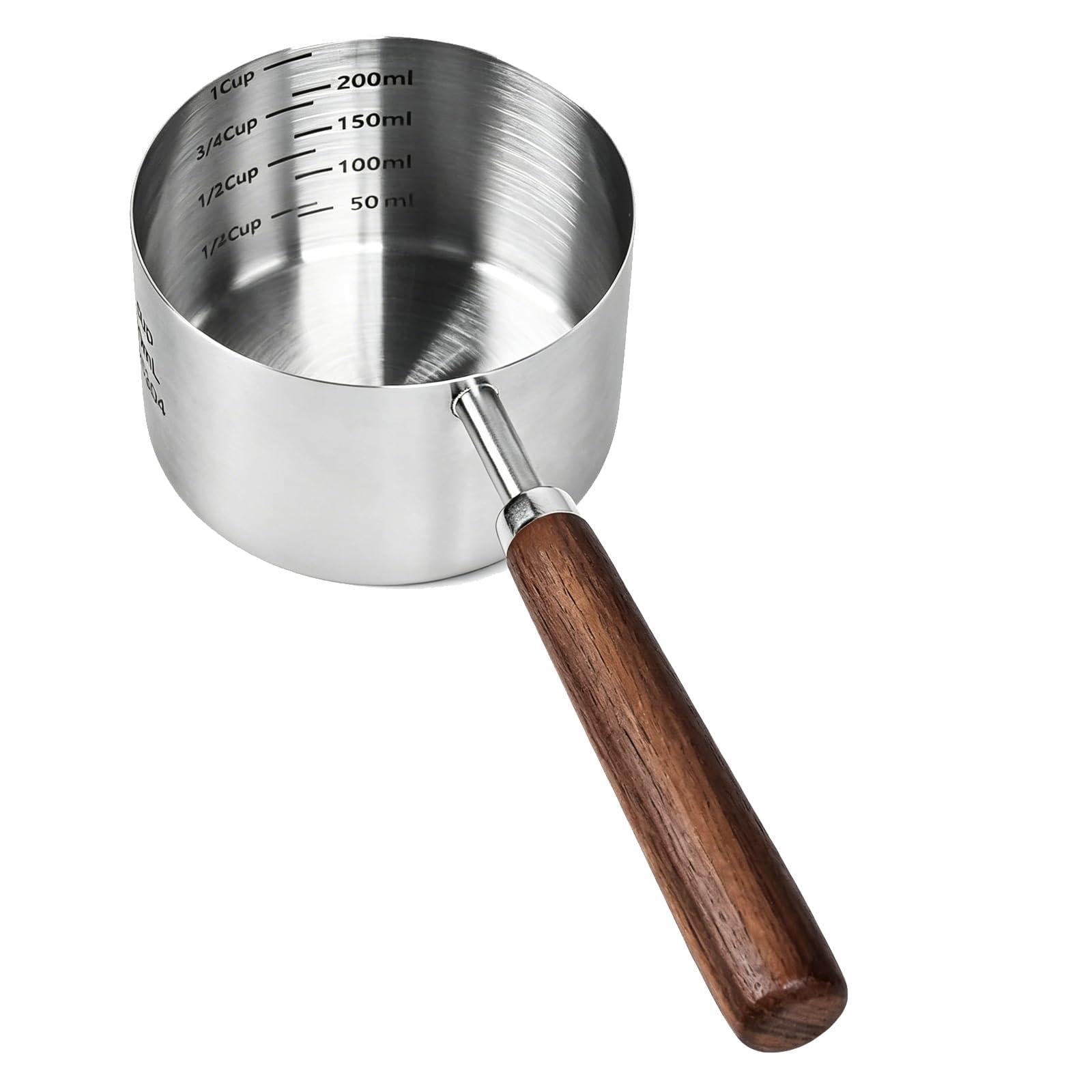 SSyang Dog-Cat Food-Scoop Measuring-Cup - 304 Stainless Steel Material.1-Cup Capacity. Precision Scale Measurements, for Dog, Cat, Rabbit, Easy to Clean with Precise Measurement Marks