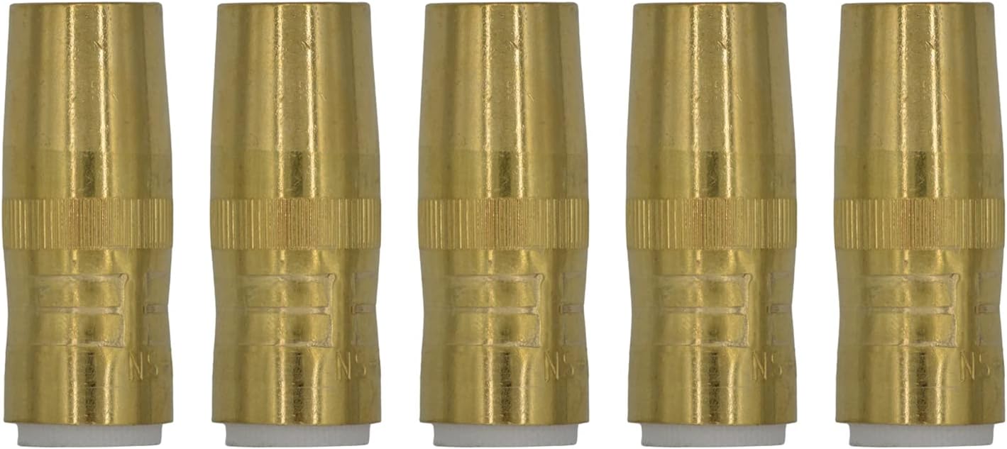 5-PK NS-5818B Nozzle Centerfire Slim 5/8" 1/8" Recess Brass For Bernard Mig Gun