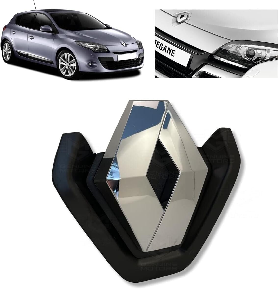 Emblema de diamante para la parrilla frontal Megane MK3 Fase I 628900021R