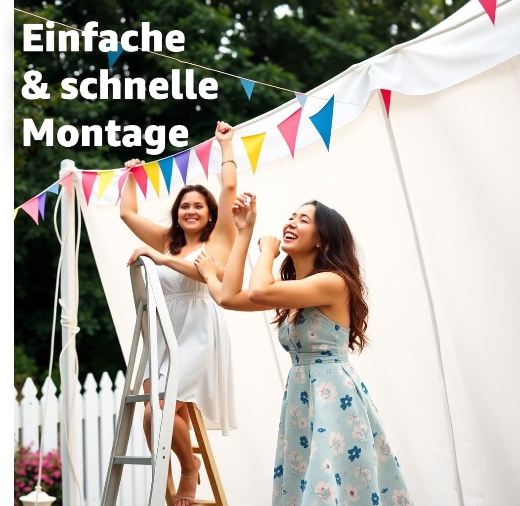XXL 100 Metre Garland Colourful - Indoor and Outdoor - Bunting for Garden & Party - Decoration & Decoration - Image 3