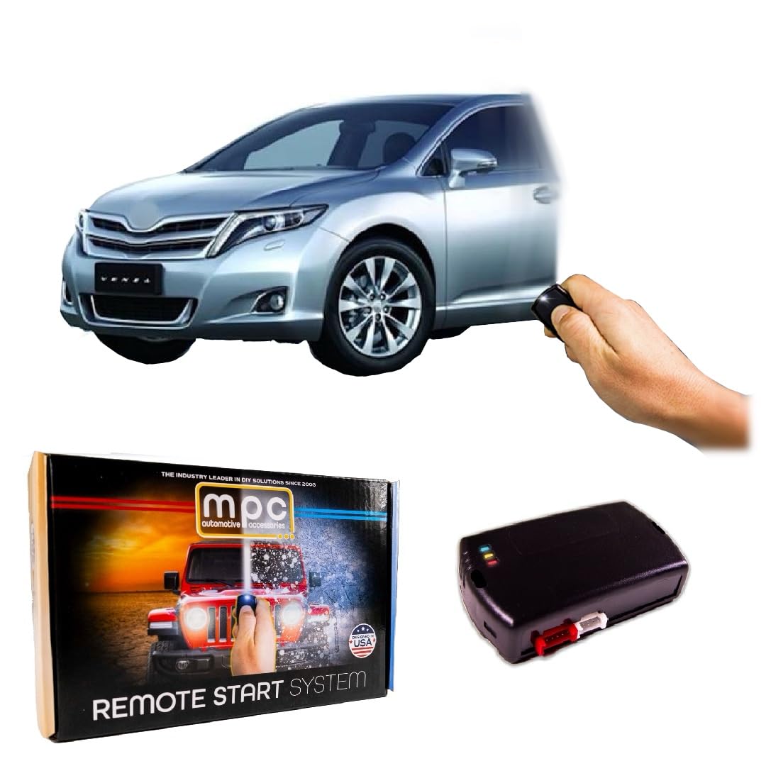 MPC Remote Starter Compatible with 2009-2016 Toyota Venza |Gas| |Push to Start| Factory Key Fob Activated - Firmware Preloaded