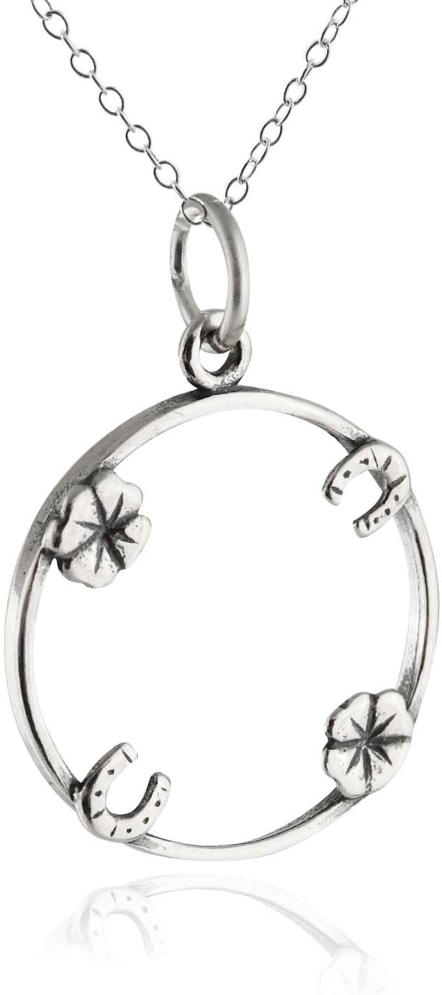 FashionJunkie4Life 925 Sterling Silver Western Coyboy and Cowgirl Pendant Necklaces